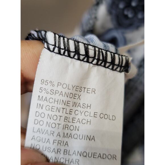 Cristinalove Dress Women Small Black White Printed V Neck Casual - Picture 10 of 11